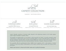 Tablet Screenshot of caprivicollection.com